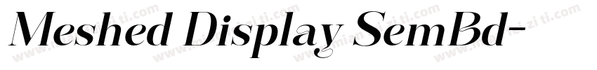 Meshed Display SemBd字体转换
